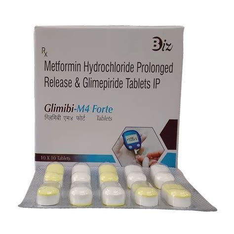 Metformin 1000mg Hydrochloride Prolonged Release And Glimepride 4mg Tablets General Medicines At