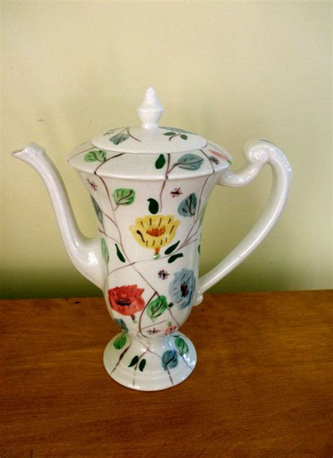 Vintage Blue Ridge Southern Potteries Chintz Pattern Chocolate Pot