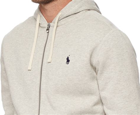 Polo Ralph Lauren Mens Classic Fleece Full Zip Hoodie Heather