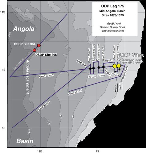 Figure Map Of Seismic Presite Survey Lines Proposed Site Locations