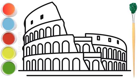 Ancient Roman Colosseum Drawing