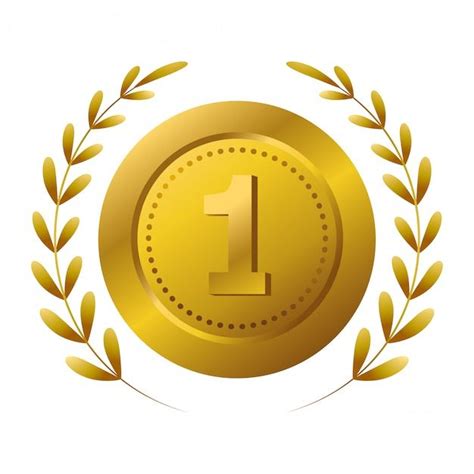 Primeiro Lugar Pr Mio S Mbolo Vetor Premium Medalhas Vetores Lugares