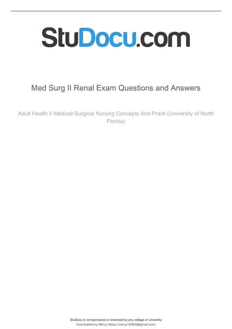 Chapter Assessment Of The Renal Urinary System Ignatavicius