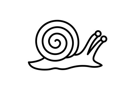 Snail Drawing Outline