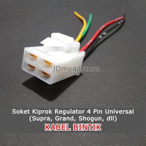 Jual Soket Kiprok Regulator 4 Pin Universal Kabel Bintik Supra