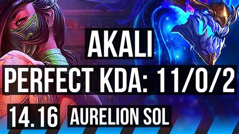 AKALI Vs AURELION SOL MID 11 0 2 Legendary 700 Games NA