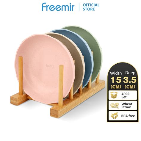 Jual Freemir Set 4pcs Piring Gelombang 15cm Mini Piring Makan Wheat