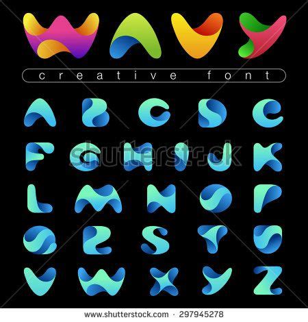 Rounded Wave Font Design Vector Editable Friendly Wavy Alphabet