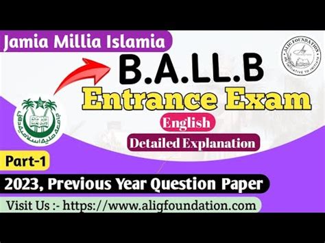 Jmi Ballb Question Paper English Part Gufran Chaudhary