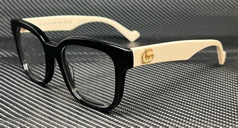 Gucci Gg0958o 005 Black White Women S 52 Mm Medium Eyeglasses Ebay