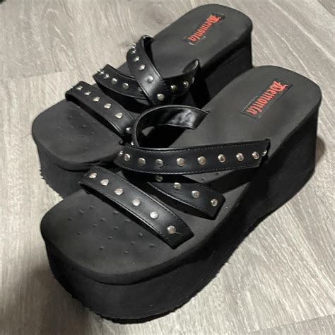 Demonia Sandals Goth Emo Punk Size 10 Worn A Depop