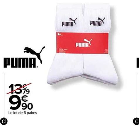 Promo Le Lot De 6 Paires Puma Chez Carrefour ICatalogue Fr