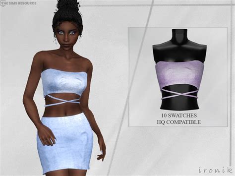 The Sims Resource Crop And Skirt Set Top