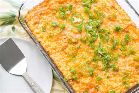 Cheesy Corn Casserole With Jalape Os Saving Room For Dessert