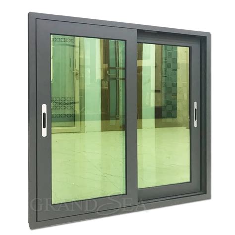 Double Tempered Reflective Glass Aluminium Sliding Windows Economic