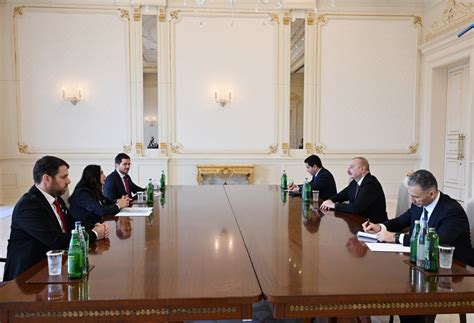 President Ilham Aliyev Receives Israels Minister Of Transport And Road