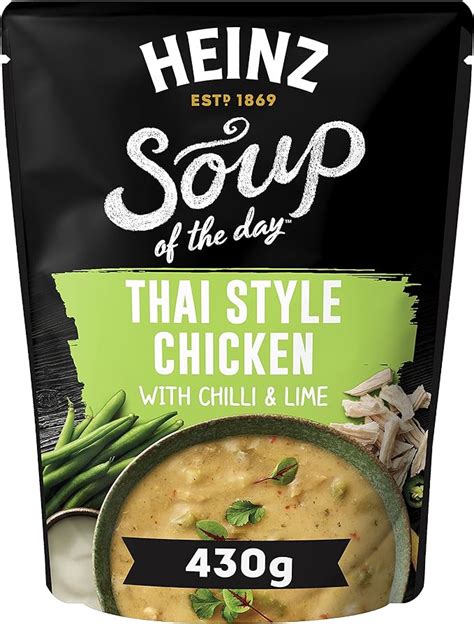 Heinz Thai Style Chicken With Chilli And Lime Soup Soup Of The Day Thai Chicken Soup Pouch Soup