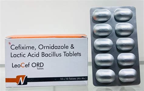 Leocef Ord Cefixime Ornidazole And Lactic Acid Bacillus Tablets Mg