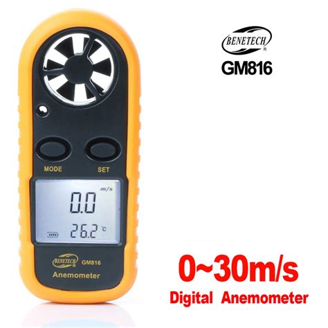 Gm Anemometer Wind Speed Mini Air Velocity Airflow Temperature With