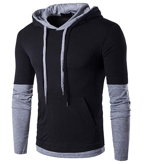 Mens Clothing Hoodies And Sweatshirts Mens Casual Long Sleeve Hoodie