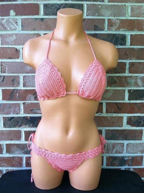 Coral Crochet Brazilian Bikini Cheeky Bikini By Vikni Crochet Etsy