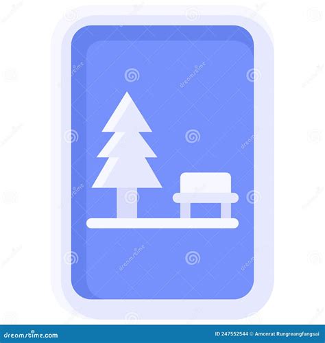 Rest Area Sign Icon Wayfinding Sign Vector Stock Vector Illustration