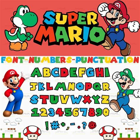 Super Mario Svg Font Svg Mario Alphabet Super Mario Font Letters Svg