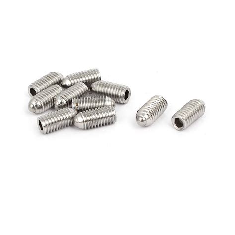 Uxcell M X Mm Stainless Steel Spring Hex Socket Ball Point Grub