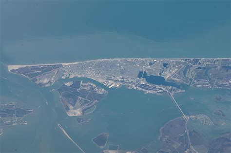 Photo Galveston As Seen From Orbit Spaceref