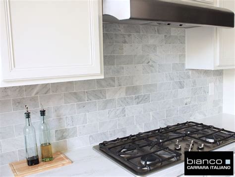 Carrara Marble Kitchen Backsplash