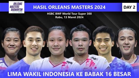 Hasil Orleans Masters Day Babak Besar Rinov Pitha Menang