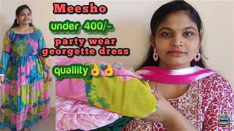 Meesho Under 400 Latest Party Wear Georgette Dress 100 Recommend