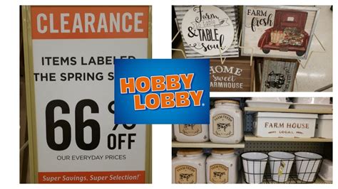 SHOP WITH ME HOBBY LOBBY FARMHOUSE CLEARANCE RUN DEALS YouTube