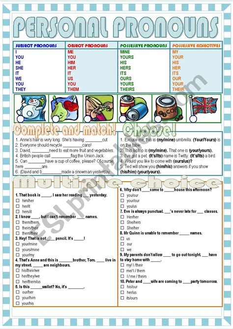 Personal Pronouns Esl Worksheet By Vampire Girl 22 C16