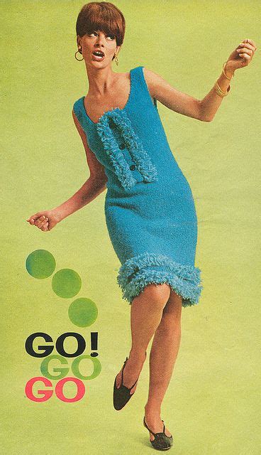 1966 Knitted Fringed Go Go Dress Retro Fashion 1960s Fashion Gogo Dress