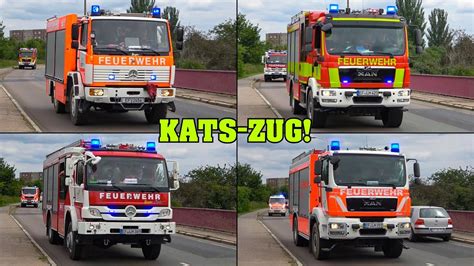 Kats Zug Feuerwehr Erfurt Fahrzeuge Auf Einsatzfahrt R Ckkehr