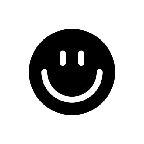 Smiling Face Black Glyph Ui Icon Feelings Expression Positive Mood User Interface Design