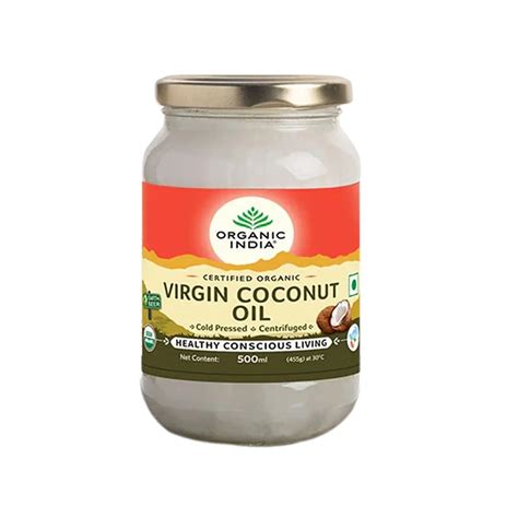 Organic India Virgin Coconut Oil 500ml Cureka Online Health Care