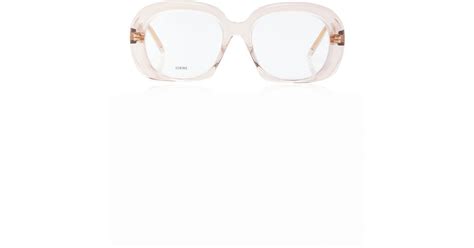 Loewe Curvy Square Frame Acetate Sunglasses In Pink Lyst UK