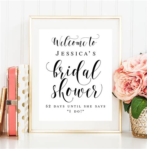 Welcome Bridal Shower Sign Editable Template Welcome Sign Etsy