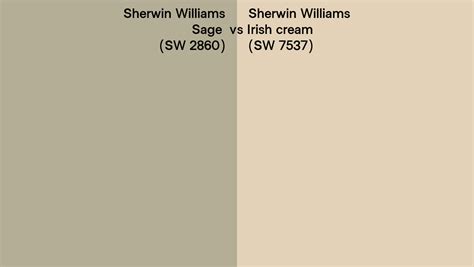 Sherwin Williams Sage Vs Irish Cream Side By Side Comparison