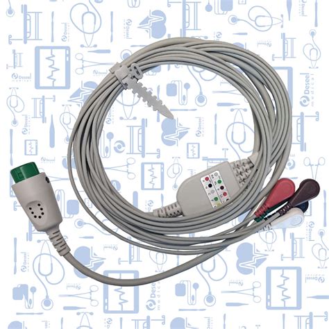 Cable Ecg Completo Aha Deriv Broche Deseel Medical