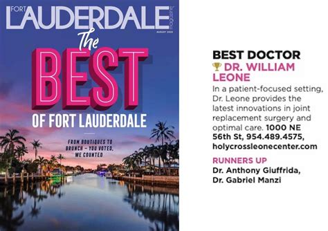 Fort Lauderdale Magazine awards Dr. Leone Best Doctor 2023 for the ...