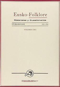 Libro Tomos Eusko Folklore Materiales Y Cuestionarios