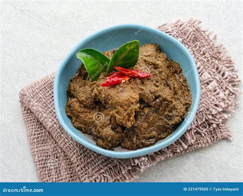 Rendang Rendang Daging Sapi Beef Stew Traditional Food From Padang