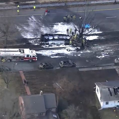 Driver Killed After Tanker Overturns And Explodes In Maryland The New York Times