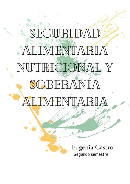 Seguridad y Soberanía alimentaria Dani España Nutricionista Uruguaya