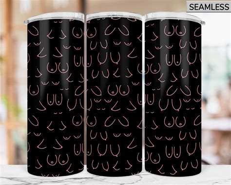 Funny Breast Boob 20 Oz Skinny Tumbler Design Sublimation Etsy