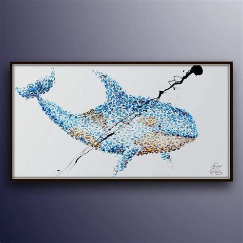 Whale Painting 55 Animal Original Oil Painting On Cnavas