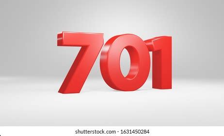 Number Red On White Background Stock Illustration